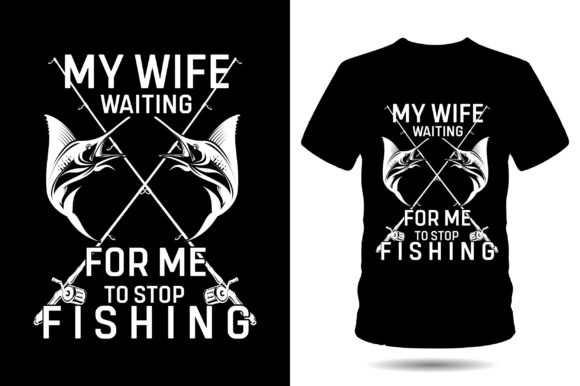 A Fishing T-Shirt Design Graphic Perfect for Crafters