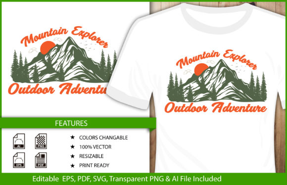 A Mountain Explorer Graphic for Bold Small Business Branding