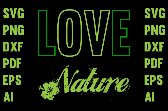Love Nature: A Graphic Design Asset for Print Templates