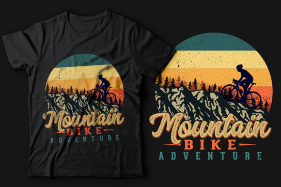Mountain Bike Adventure Graphics for T-Shirt Designs and Digital Products