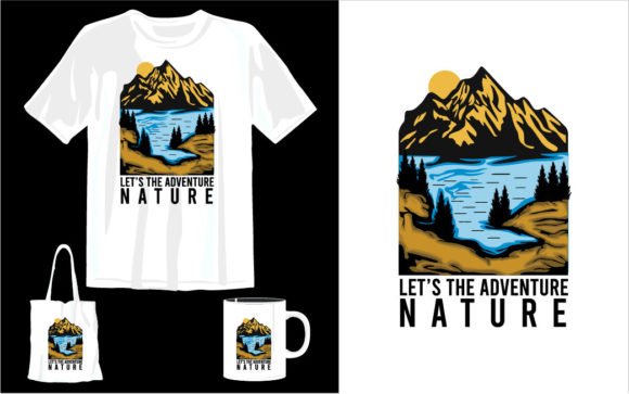Nature Adventure T-Shirt Design as a Flexible Graphics Asset