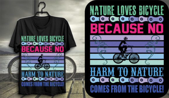 Nature Loves Bicycle Graphics for T-Shirt Designs & Branding