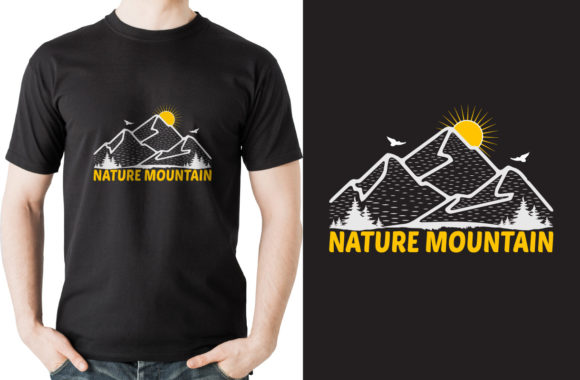 Nature Mountain Graphics: A Versatile T-Shirt Design for Crafters