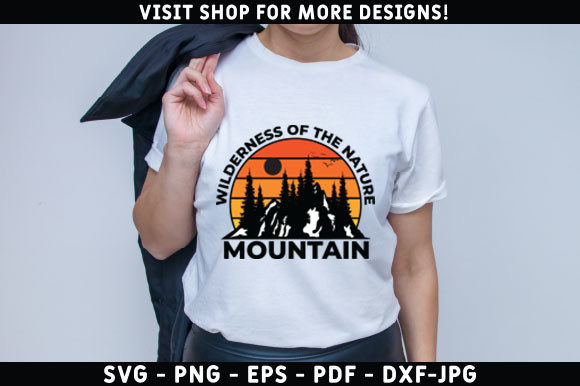 Wilderness of the Nature Mountain Graphics for T-Shirt Designs